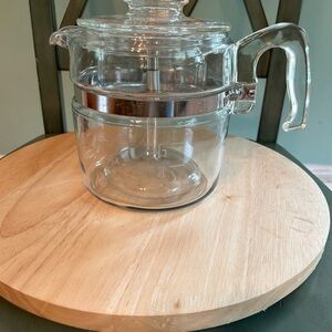 Vintage PYREX Stovetop Percolator with all parts included.